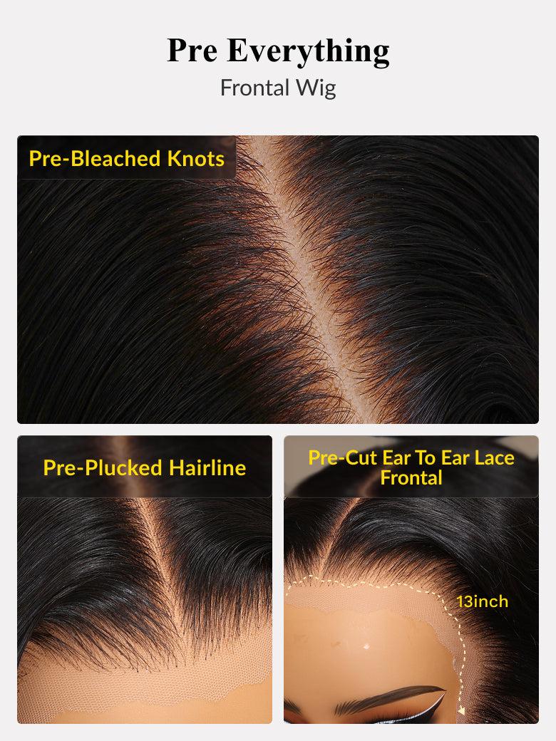 2WIGS=$109 | 16inch 13x4 Pre Everything And 6inch 13x1 Lace Bob Wig Flash Sale