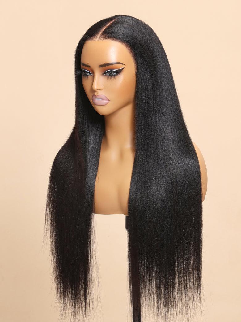 Yaki Straight Byebye Knots Wigs | Pre-cut Lace