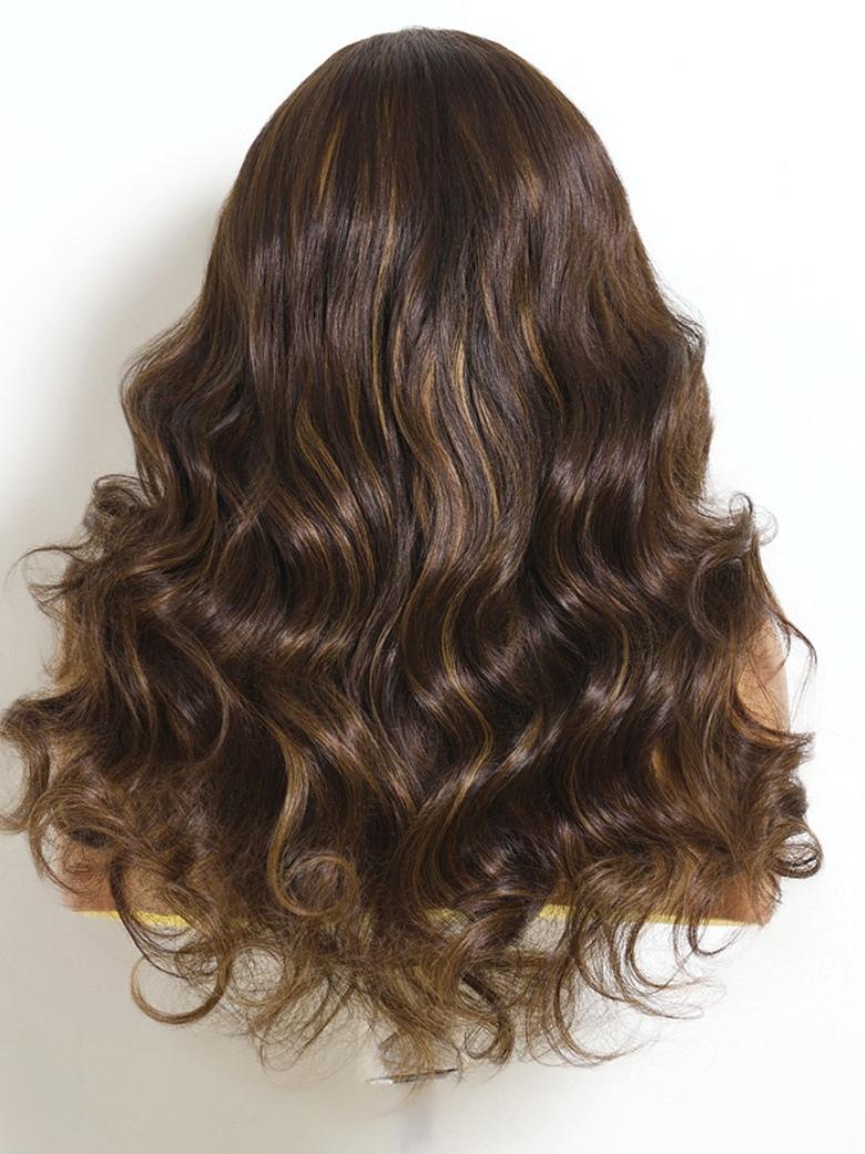 Sunber 7x5 Bye Bye Knots Layered Body Wave Chocolate Brown Balayage Colored Lace Wig