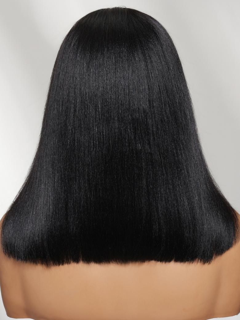 Sunber 13x4 Pre Everything Layered Yaki Straight Bob Wig With Elastic Drawstring Flash Sale