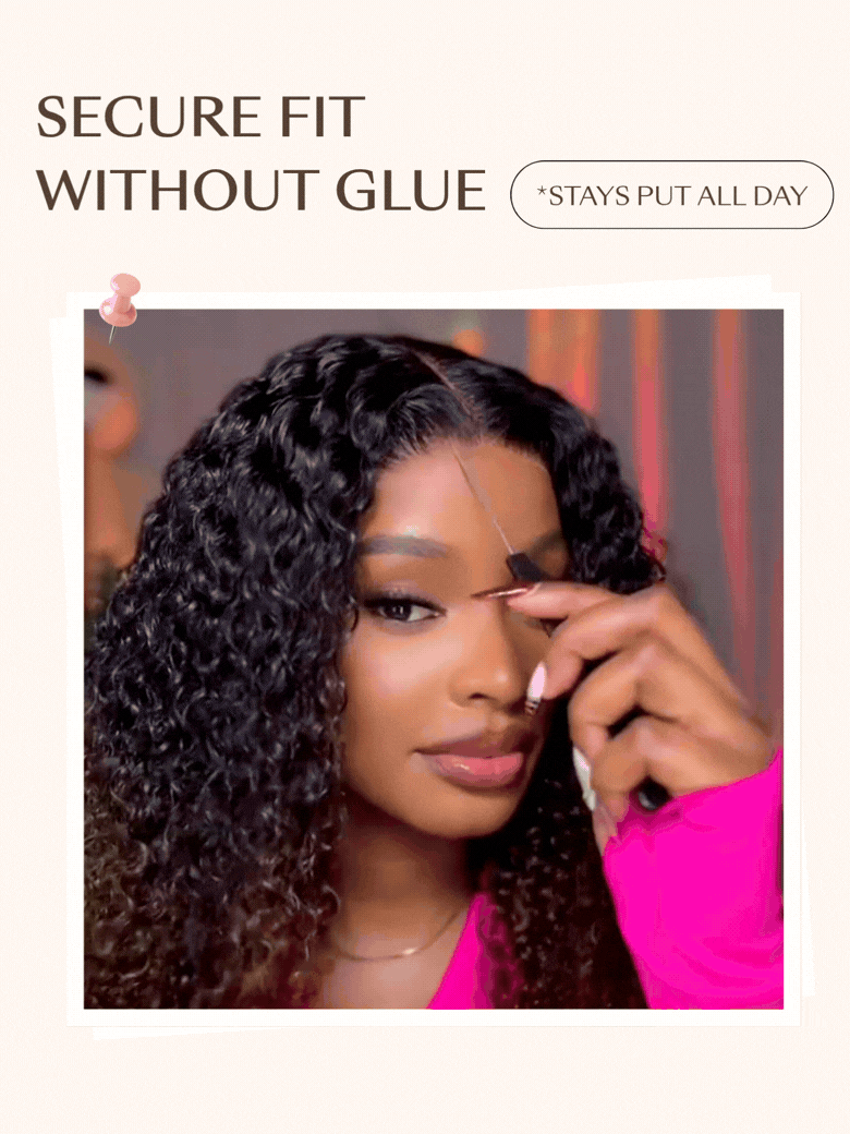 Sunber Full Finger Coils 7x5 Bye Bye Knots Chestnut Brown Lace Wig With Spiral Curls Water Curly Twist Out At The End