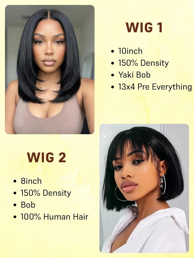 2wigs=$79 Buy One Get One Free Wig 13x4 Pre Everything With Elastic Drawstring