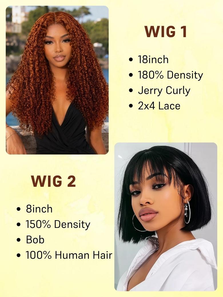 2wigs=$79 Buy One Get One Free Wig 13x4 Pre Everything With Elastic Drawstring