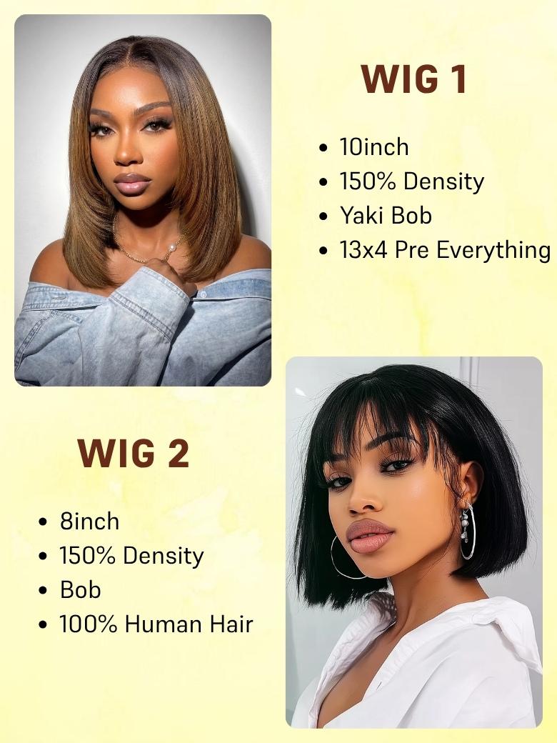 2wigs=$79 Buy One Get One Free Wig 13x4 Pre Everything With Elastic Drawstring