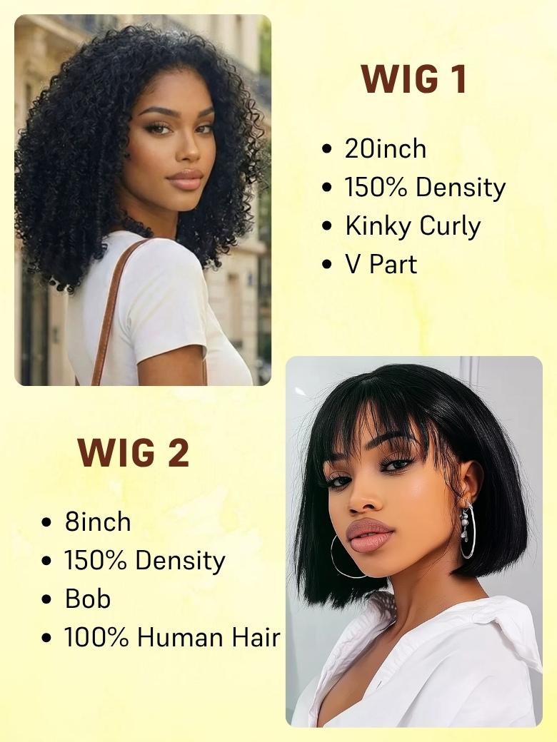 2wigs=$79 Buy One Get One Free Wig 13x4 Pre Everything With Elastic Drawstring