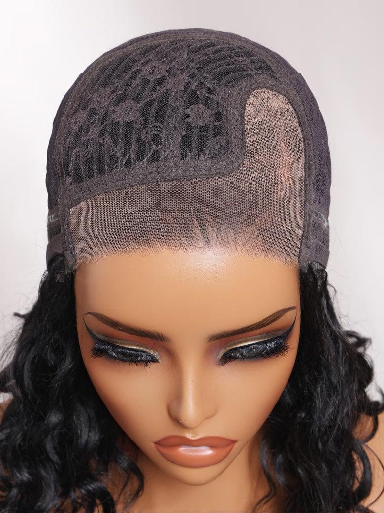 Sunber 7x5 Pre Cut Rachel-Inspired Blunt Layered Shoulder-Length Silky Straight Bob Lace Wig With Side Part Bangs Flash Sale