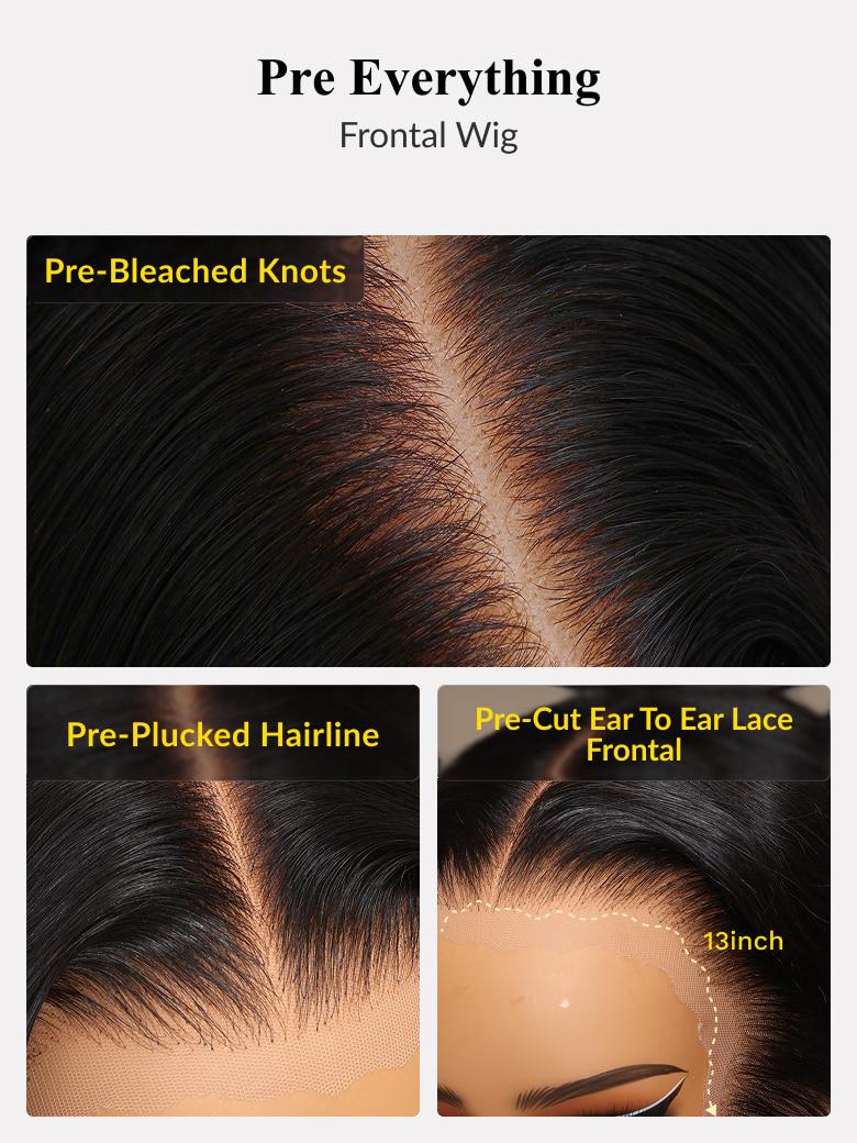 Sunber Honey Brown Caramel Highlights Layered Loose Wave 13x4 Pre Everything With Face Framing Curtain Bangs
