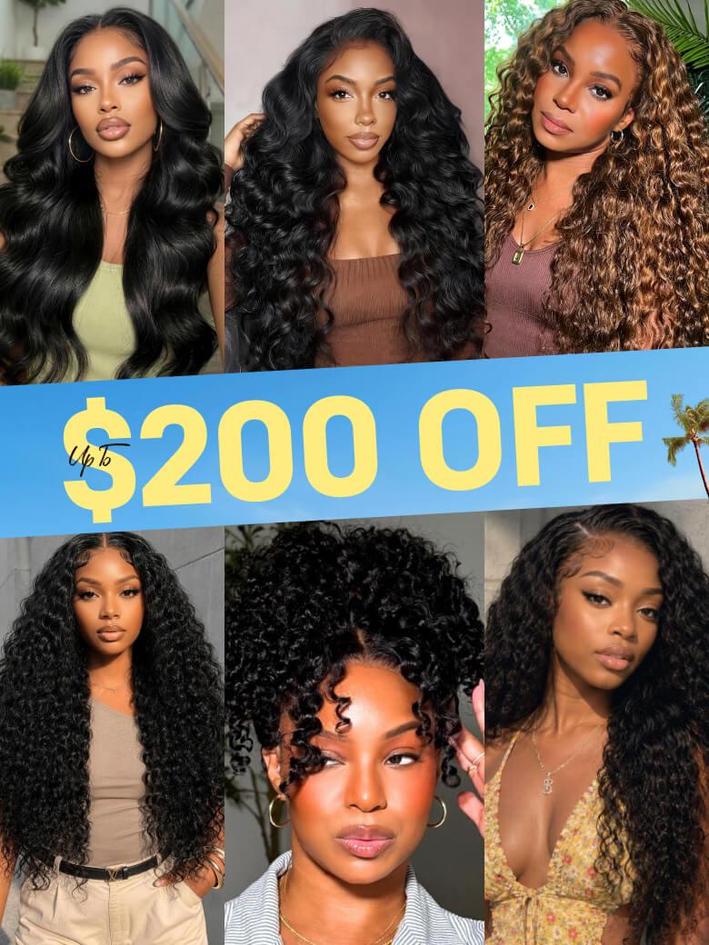 Up To $200 OFF | 13x4 Pre Everything/ Put On & Go/ HD Lace Wigs VIP Member Flash Sale Limited Stocks