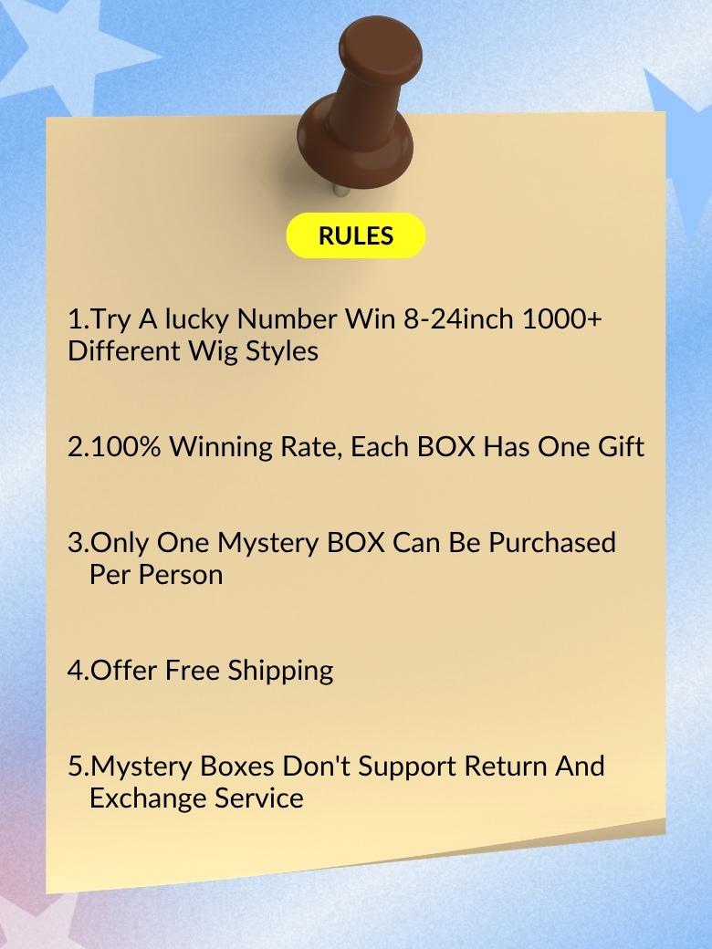 Sunber $49 Mystery Box Win Value $199 Human Hair Glueless Wig Flash Sale