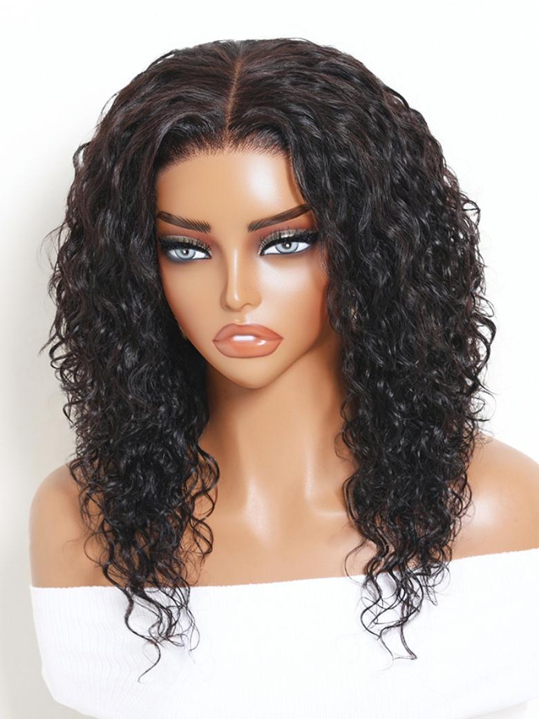 Sunber 7x5 Bye Bye Knots Lace Closure Wig 180% Density Water Wave Wolf Cut Wig With Face-Framing Layers