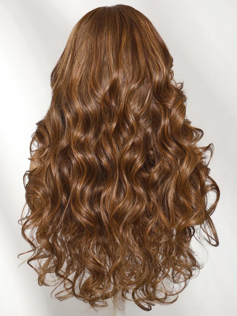Sunber Honey Brown Caramel Highlights Layered Loose Wave 13x4 Pre Everything With Face Framing Curtain Bangs