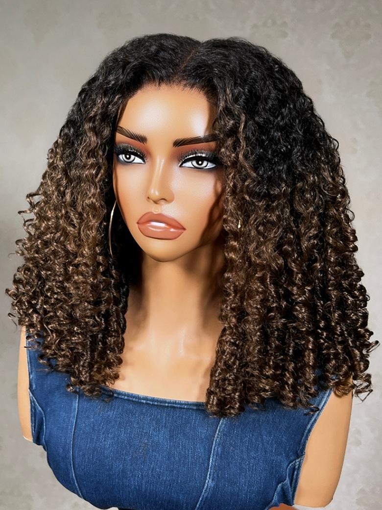 Sunber Full Finger Coils 7x5 Bye Bye Knots Chestnut Brown No Slip Lace Wig With Invisi Drawstring