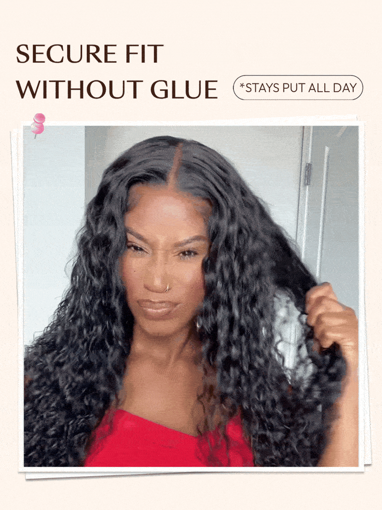 Sunber 7x5 Wet And Wavy Water Wave Bye Bye Knots Pre-Cut Lace Frontal Wigs With Elastic Drawstring