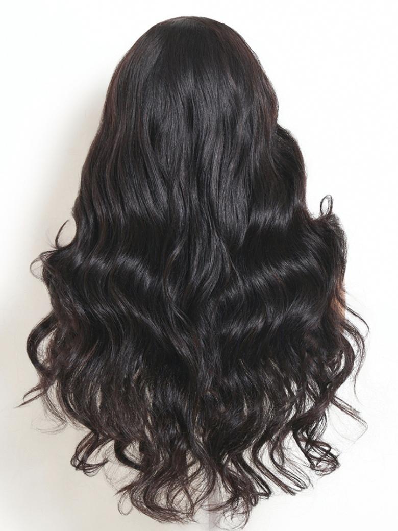 Sunber Blowout Wave with Face-Framing Layers And Side-Swept Bangs V Part Wig With Invisi Drawstring