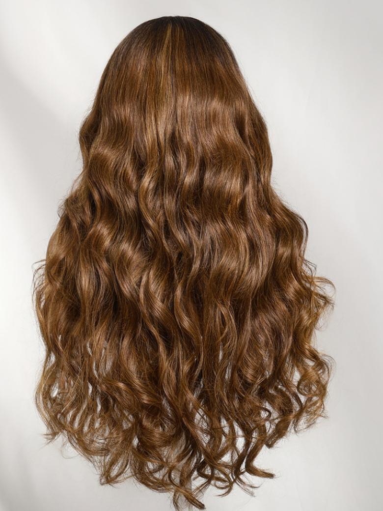 Sunber Brown Highlights with Dark Root Body Wave 7x5 Bye Bye Knots No Slip Wig