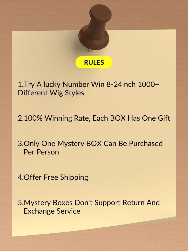 Sunber $39 Mystery Box Win Value $199 Human Hair Glueless Wig Flash Sale