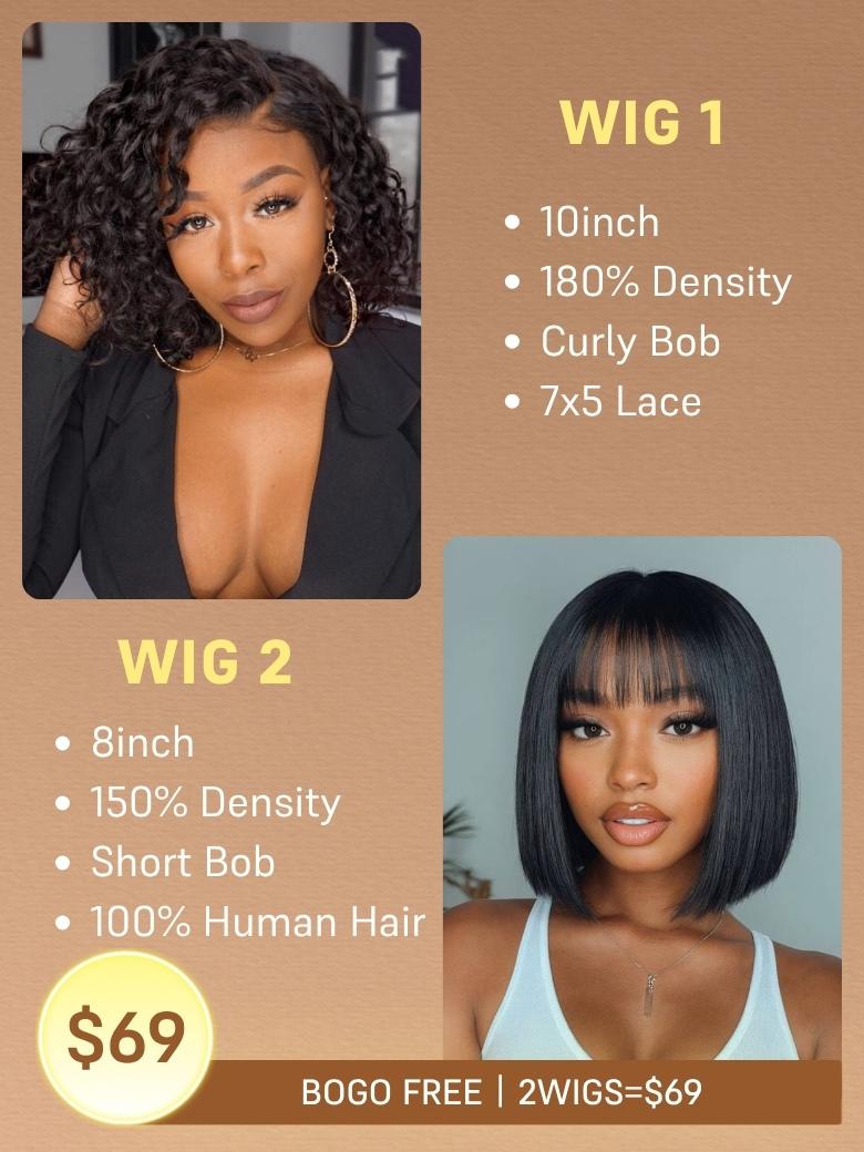 2Wigs=$59 | Sunber Buy One Get One Free Wig  Flash Sale