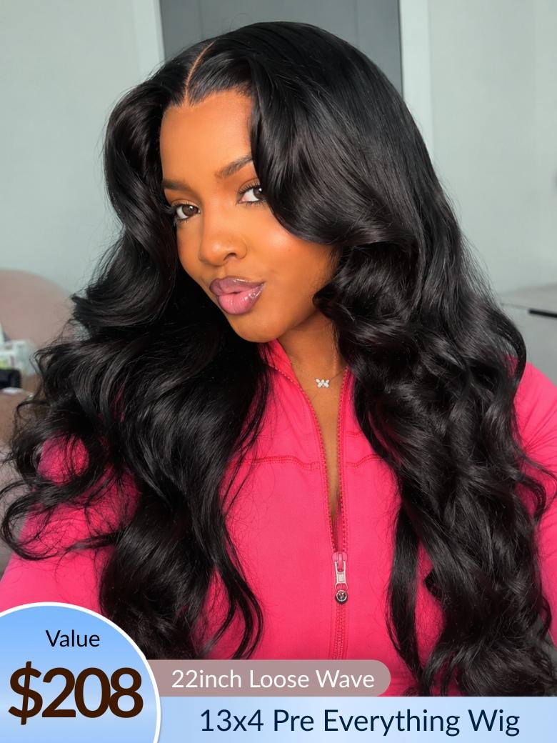 Sunber $69 Mystery Box Win 24inch Value $259 Loose Wave 13x4 Lace Frontal Wig Flash Sale