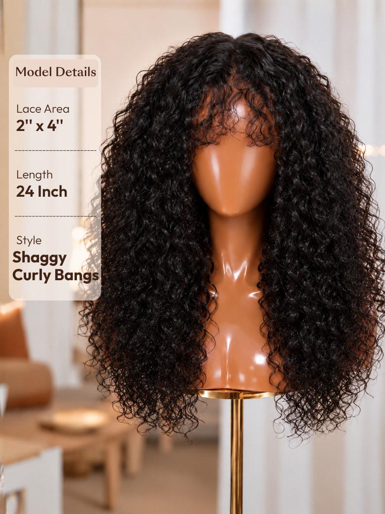 Sunber 7x5 /13x4 Pre Everything Pre-Styled Finger Coils Bye Bye Knots Glueless Water Curly Lace Wig With Invisi Drawstring