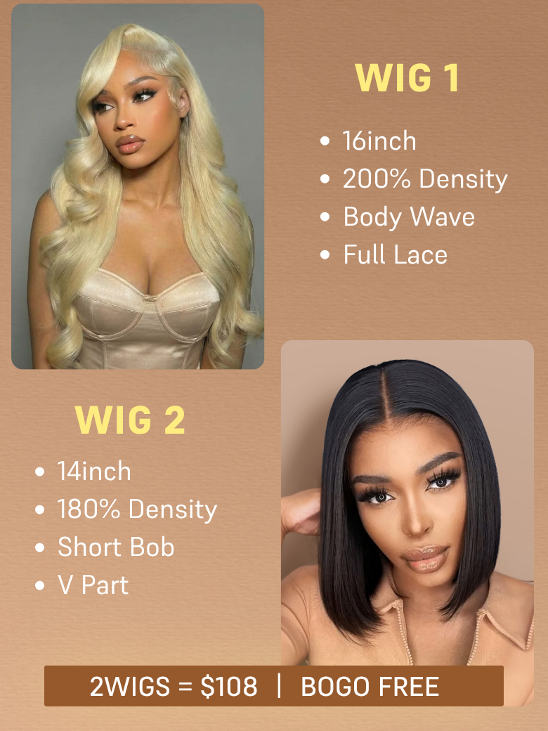 2Wigs=$108 | Buy One Get One Free Wig Flash Sale