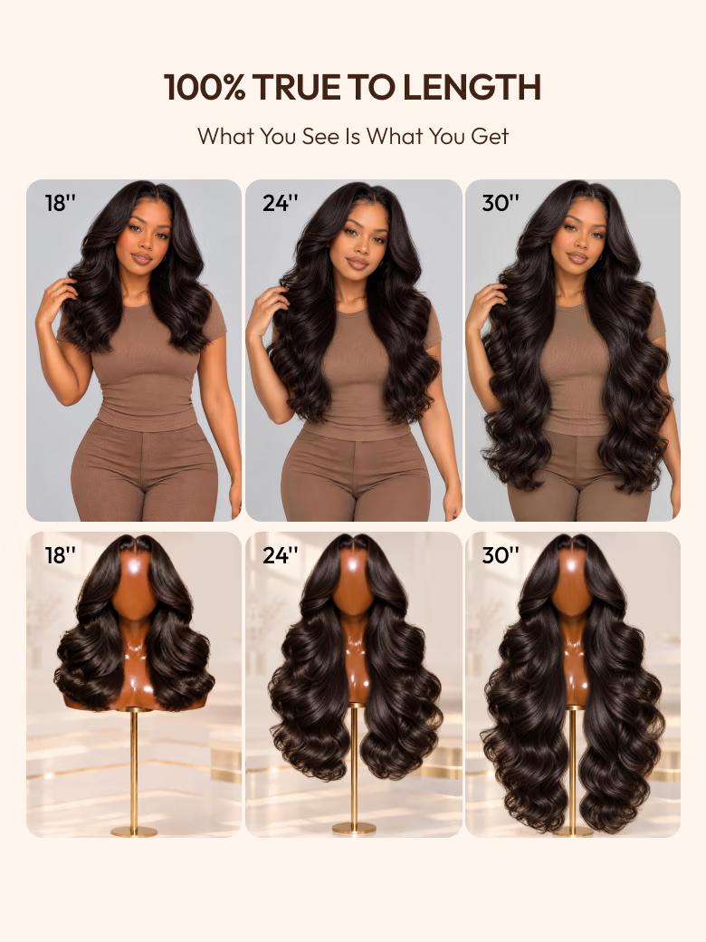 13x4 Face Framing Curtain Bangs Pre-Everything Pull And Go Drawstring Loose Wave Wig