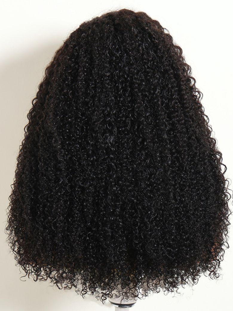Sunber Jerry Curly and Kinky Curly Mixed With 7x5 Lace No Slip Wig For Beginner Friendly