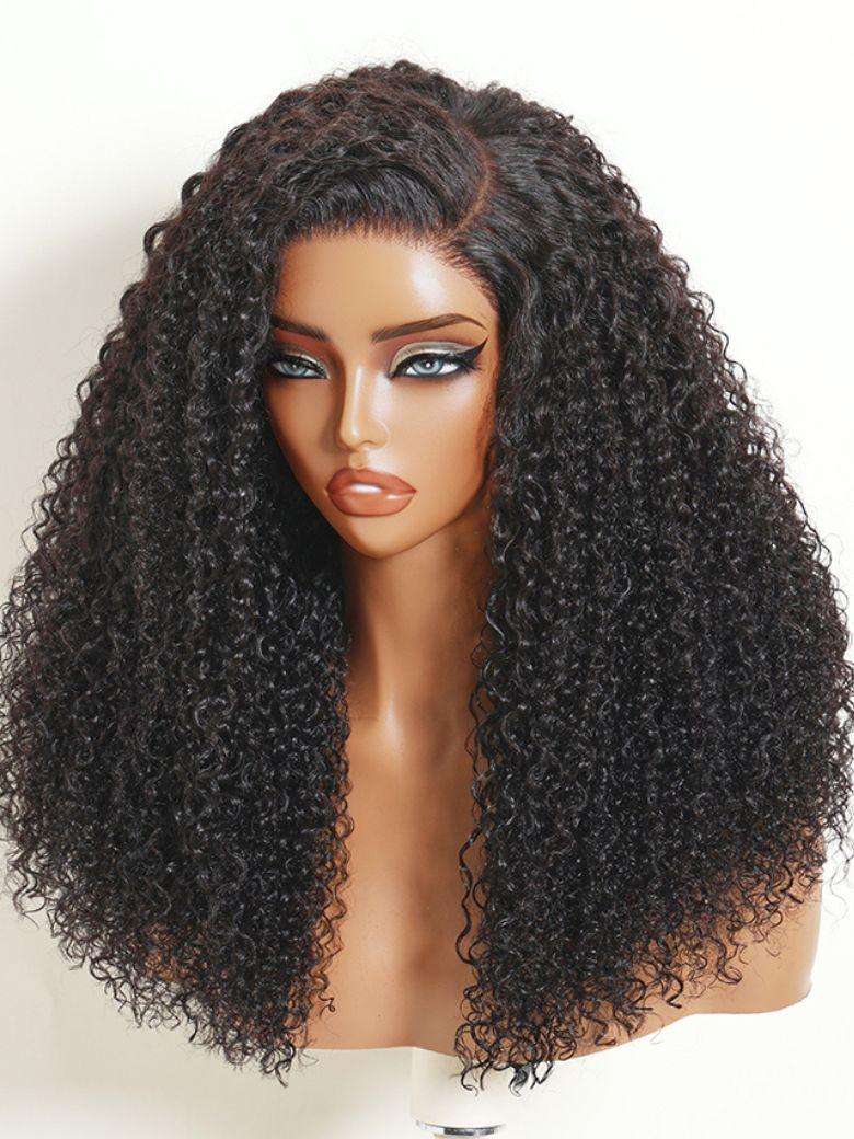 Sunber Jerry Curly and Kinky Curly Mixed With 7x5 Lace No Slip Wig For Beginner Friendly